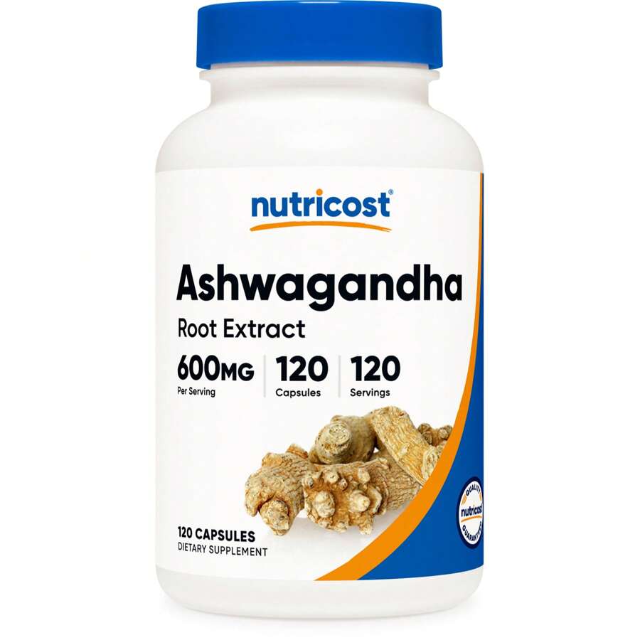 Nutricost Ashwagandha Herbal Supplement 600mg, 120 Capsules - Vegetarian, Non-GMO, Gluten Free, Ashwagandha Root | Stress Relief, Adaptogen, Herbal Capsules, Ashwagandha, Calming, Non-GMO, Gluten Free, Vegetarian, Wellness, Premium Quality, Root Extract, Natural Supplement - 其他 - 查看 1