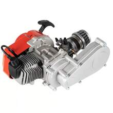 49CC 2 Stroke Aluminum Complete Engine Motor For Pocket Bike Mini Dirt Bike ATV - Silver - View 5