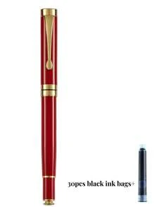 [Customized] Personalized Engraved Fountain Pen, 1pc High-Quality Elegant Customized Cartridge Fountain Pen 0.5mm Nib, Smooth Writing, Refillable Converter, Comes With 30pcs 2.6mm Ink Cartridges, Thoughtful Daily Writing/Calligraphy Pen Gift For Valentine's Day, Christmas, Father's Day, Teacher's Day, Thanksgiving, Father's Day, Mother's Day, Birthday, Colleagues, Personalized Pen Gift Set Back To School - Multicolor - View 20