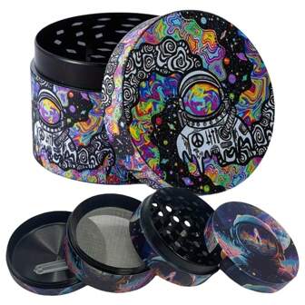 40/50mm Metal Astronaut Grinder 4 Layer Crusher Crusher Mortar Straw Grinder Tools Accessories