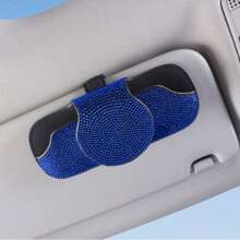 Un support de lunettes de voiture en PU avec strass, étui à lunettes de soleil , accessoires d'intérieur pour véhicules General Motors