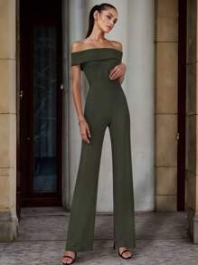 Women's Elegant Off Shoulder Wide Leg Evening Palazzo