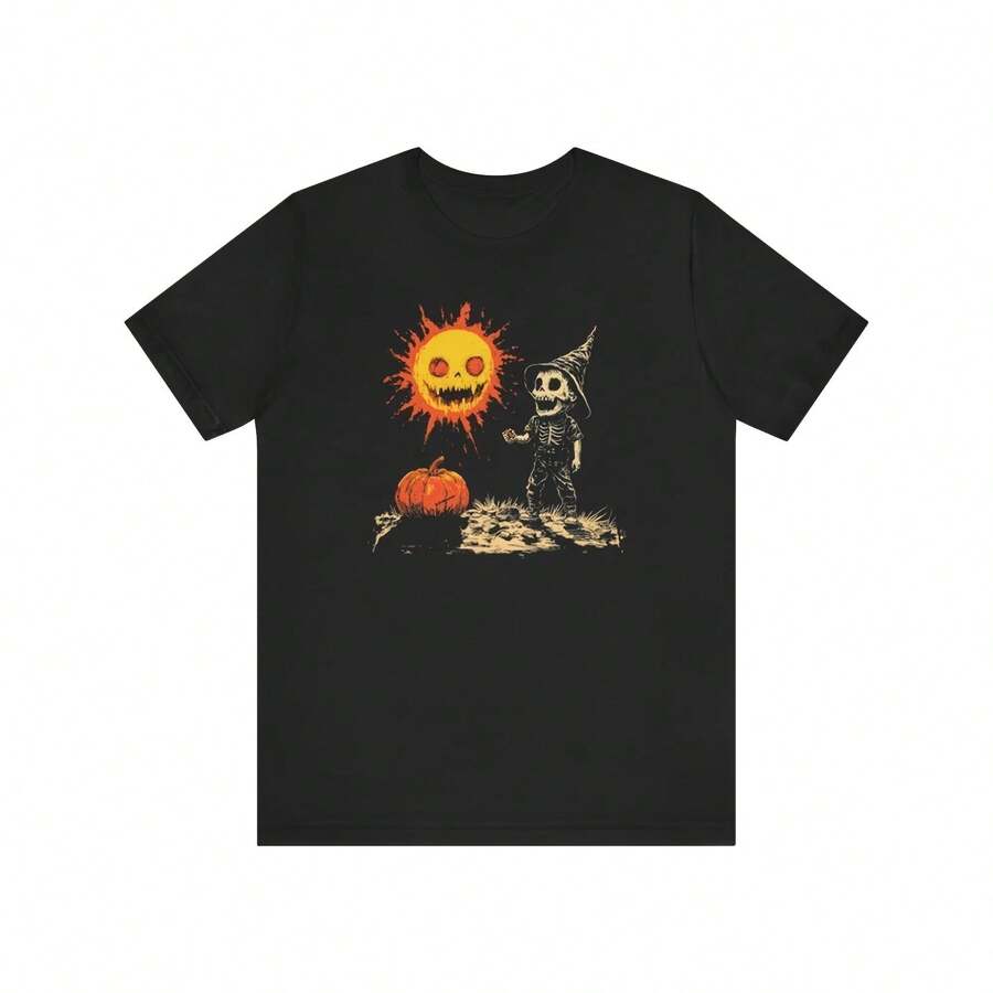 Spooky Skeleton T-Shirt - Black - View 1
