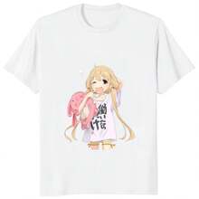 Cosplay Futaba Anzu Printed Kawaii THE IDOLM T-Shirt Japan Anime Character Breathing Man Clothing Streetwear Hipster Unisex Tees - 白色 - 查看 1