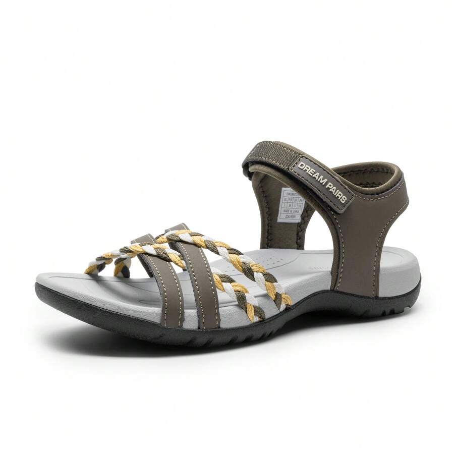 Women's Lightweight Hiking Sandals Comfortable, Athletic, Quick-Drying Walking And Water Sandals For Women - 卡其色 - 查看 1