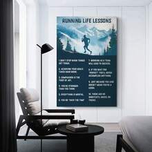 Framed-Poster Running Life Lessons Wall Art Dance Motivational Quote Poster Canvas Wall Art Posters Be Usde For Room Aesthetics And Decor Poster Decorative Painting Canvas Wall Art Living Room Posters Bedr High Quality,For New Year, Valentinc'S Day, Living Room, Bathroom, Bedroom, Kitchen