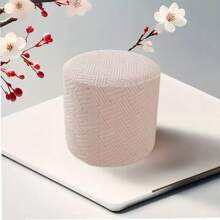 1pc Modern Multi-Color Rectangular Round Stool Covers, High Weight Fabric With Elasticity, Suitable For Dining Room, Kitchen, Party, Hotel Furniture Decoration, Spandex Polyester Blend - Creamy White - View 4
