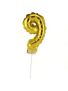1pc Mini Birthday Party Balloon Ins Cake Tag Balloon Mini Digital Balloon Gold Digital Balloon, Trang trí bánh, Bố trí tiệc, Phụ kiện bó hoa, Trang trí sinh nhật, Giáng sinh - bong bóng nhỏ màu vàng - Xem 17