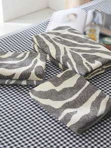 Juego de Edredón de 2/3 piezas con estampado de cebra, estilo minimalista y moderno apto para todas las estaciones (1 Edredón + 1/2 Fundas de Almohada) de Poliéster