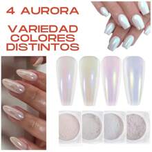 Nail Glitter Powder - Range 1 - With 4 Aurora 2 Mirror - View 3