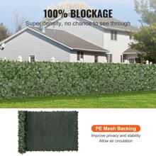 Ivy Privacy Fence, 39x98/158/198inch  59x98/118/158inch & 96x72inch  Artificial Green Wall Screen, Greenery Ivy Fence With Strengthened Joint, Faux Hedges Vine Leaf Decoration For Outdoor Garden, Yard, Balcony, Patio Decor - 59 x 158inch - 查看 3
