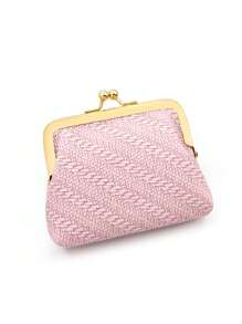 Portable Coin Pouch Clutch Bag, Vintage Multi-Color Multi-Function Metal Frame Storage Clip Bag, Earphone Bag, Lipstick Bag - Multicolor - View 7