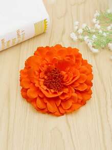 1pc Unique Orange-Red Creative Bohemian Peony Flower Brooch Pin, Women Jewelry, Spring/Summer Accessory