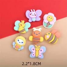 7pcs Bee And Flower Fridge Magnets, Office Message, Kitchen Home Decor Magnetic Stickers Gifts Birthday Graduation