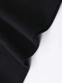 Y2K Fashion Graphic Print, Unisex High Quality 100% Cotton Casual  Street T-Shirt.Comfortable, Versatile, Soft And Breathable Short Sleeve Summer Tops. - Black - View 7