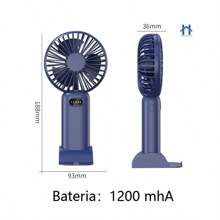 Portable Rechargeable Mini Fan For Hand Or Table 5 Speeds With Quality - 米色 - 查看 2