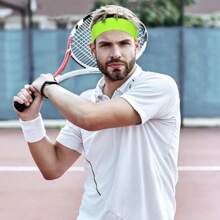 1 pieza Pañuelo deportivo absorbente de sudor para hombres Diadema de color sólido para fitness Diadema transpirable antitranspirante Diadema de samurái, opción ideal para regalos, accesorios para el cabello, accesorios para hombres, accesorios para el hombre - Multicolor - Ver 2