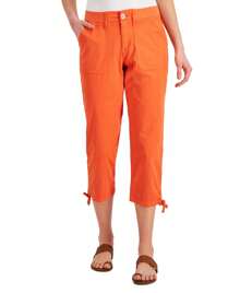 Style & Co Tie Hem Capri Pants - Orange - View 2