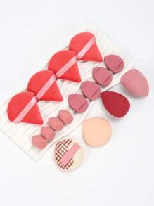 16 Stücke Make-up-Werkzeug-Set, 2 Luftkissen-Puder-Puffs & 2 Beauty-Eier & 4 lose Puder-Puffs & 4 Mini-Beauty-Eier & 4 Mini-Luftkissen-Puder-Puffs, Geschenke, Reise, Billigartikel, Reiseessentials - Verschiedenfarbig - Übersicht 4