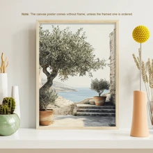 1pc Canvas Painting Poster, Pleasant Afternoon Scenery, Modern Light Luxury Wall Art For Living Room, Bedroom, Studio, Hallway