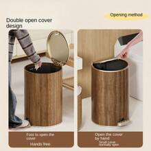 سلة مهملات مع غطاء ذات سعة كبيرة وتصميم هادئ للمنزل والحمام وغرفة المعيشة، تباع بكمية كبيرة