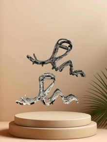 1 pieza Pinza de pelo metálica de alta calidad, tamaño grande, para mujeres (Sin accesorios incluidos) - Plateado - Ver 2