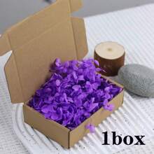 1 caja de pétalos de flores de hortensia, pétalos de flores naturales secas de colores para manualidades, boda, fiesta, Día de San Valentín, cesta de la niña de las flores, noche romántica, decoración de propuesta, decoración del hogar - Multicolor1 - Ver 8