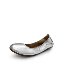 Women Round Toe Flats Casual Soft Bottom Foldable Ballet Flats  Comfortable Slip On Travel Vacation Office Wedding Shoes - 銀色 - 查看 4