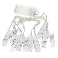 2 Meters LED Clothesline With Transparent Clamps For Photo Wall Creative Decoration - 透明的 - 查看 5