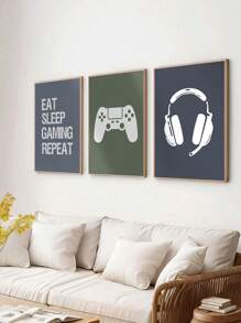 1PC Gaming Prints, Gamer Decor, Gamer Wall Art, Teen Room Prints, Boys Bedroom Decor, Gamer Art, Games Room Canvas Poster, Gamer Gift, Son Gifts Unframed