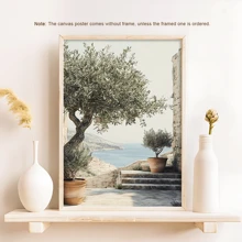 1pc Canvas Painting Poster, Pleasant Afternoon Scenery, Modern Light Luxury Wall Art For Living Room, Bedroom, Studio, Hallway