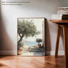 1pc Canvas Painting Poster, Pleasant Afternoon Scenery, Modern Light Luxury Wall Art For Living Room, Bedroom, Studio, Hallway