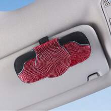 Un support de lunettes de voiture en PU avec strass, étui à lunettes de soleil , accessoires d'intérieur pour véhicules General Motors
