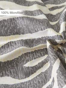 Juego de Edredón de 2/3 piezas con estampado de cebra, estilo minimalista y moderno apto para todas las estaciones (1 Edredón + 1/2 Fundas de Almohada) de Poliéster