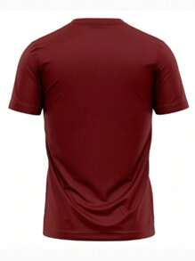 Men's Thermal Shirt UV Protection 50+ Second Skin T-Shirt Blouse Cold Mesh Gym Short Sleeve F7 NEW STYLE - 酒紅色 - 查看 2