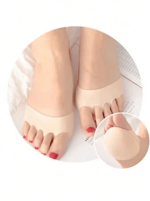 Cuscinetti per il avampiede, calzini invisibili mezzo taglio, solette antiscivolo e antiattrito per tacchi alti, imbottiture in schiuma morbida, protezione per i piedi, calzini da sandali, adatte per scarpe troppo grandi, attrito sui piedi, scivolamento frequente dei piedi, articolo essenziale per casa, viaggi e uscite