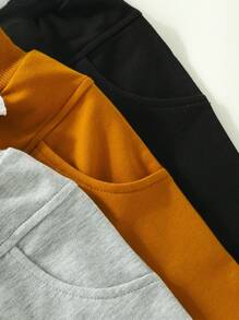 Baby Boys Pants Infant Harem Pants Toddler Active Joggers Pants Casual Athletic Trousers Solid Color Pocket Bottoms - Black - View 5