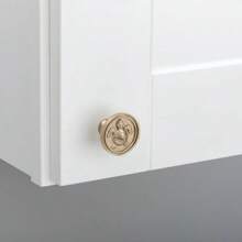 Seaside Cottage Turtle (5-Pack) Cabinet Knobs Champagne Bronze Drawer Knobs Kitchen Cabinet Knobs For Dresser Drawers Pulls And Knobs 1-7/16" Round Closet Knobs PBF656-CZ-B2 - 香檳古銅 - 查看 3