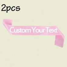 1/2/5/10/20/40 pezzi Nastro di raso personalizzato con testo, fascia con citazione personalizzata, fascia di compleanno personalizzabile, fascia per addio al nubilato/celibato personalizzabile, lunghezza: 160cm/63in, larghezza: 9,5cm/3,74in, 6 stili: nastro rosa/nero/bianco/blu/oro/viola, fascia "Bride To Be", adatta per lui/lei, multifunzionale, decorativa, riutilizzabile, traspirante, adorabile, di alta qualità, carina, colorata, moderna, morbida, personalizzata, unica, regalo ideale per lui/lei
