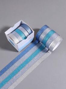 5rolls Glitter Washi Tape Back To School - Multicolor - View 12
