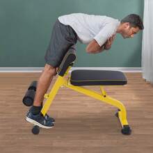 InSyoForeverEC Other Waist & Abdominal Boards, Fitness Benches - Negro+Amarillo - Ver 3