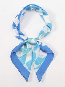 1 szt. Prosty nadruk 70 cm Mały kwadratowy szalik, nowy wiosenny bandana, uniwersalny pas, chusta na głowę, akcesorium do owijania głowy, modny szalik na szyję dla kobiet