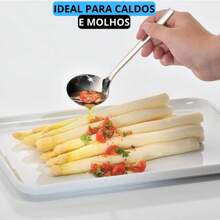 KIT 5 Mini Concha Pequena Aço Inox - Para Molhos, Caldos e Vinagrete - Multicolorido - Visão 4