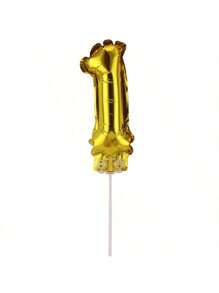 1pc Mini Birthday Party Balloon Ins Cake Tag Balloon Mini Digital Balloon Gold Digital Balloon, Trang trí bánh, Bố trí tiệc, Phụ kiện bó hoa, Trang trí sinh nhật, Giáng sinh - bong bóng nhỏ màu vàng - Xem 20