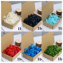 1 caja de pétalos de flores de hortensia, pétalos de flores naturales secas de colores para manualidades, boda, fiesta, Día de San Valentín, cesta de la niña de las flores, noche romántica, decoración de propuesta, decoración del hogar - Multicolor1 - Ver 1
