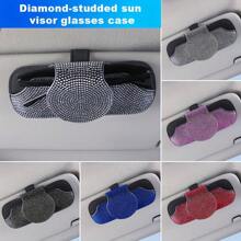 Un support de lunettes de voiture en PU avec strass, étui à lunettes de soleil , accessoires d'intérieur pour véhicules General Motors