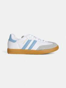 Women's Sneakers Flat Sole Gym Leather White Black Fashion Comfortable Striped 2 Stripes - 薄荷藍 - 查看 5
