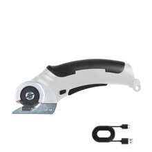 Electric Cardboard Cutter, Cordless Electric Scissors For Box, Plastic, Carpet, Fabric, Leather, Cardboard, Low Noise, Portable Powerful Rotary Cutter For Sewing, Crafts, DIY Projects - Grey - View 2