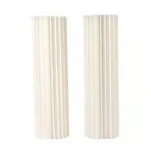 SanBouSi 2* Flower Cardboard Rack Vase Stand Art Round Column Wedding Party Stand 39.4" - 米色 - 查看 10