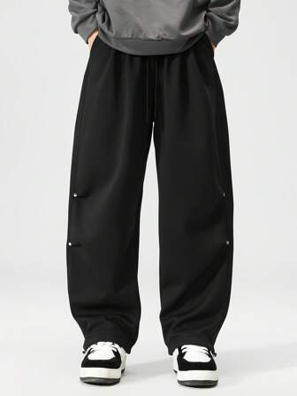 大码纯色直筒休闲裤，休闲时尚，适合所有季节